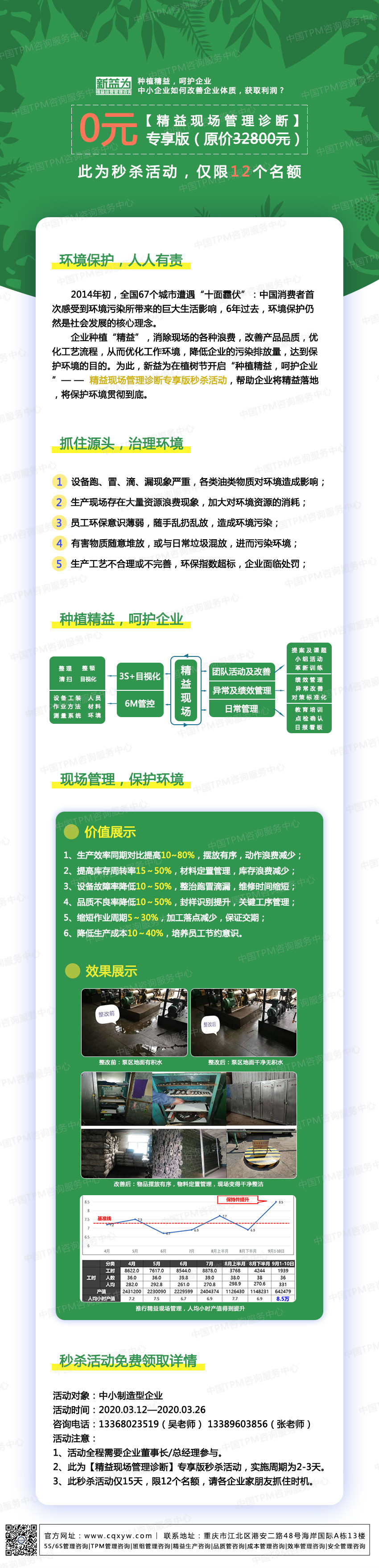 種植精益，呵護企業(yè)——精益現(xiàn)場管理診斷專享版秒殺活動